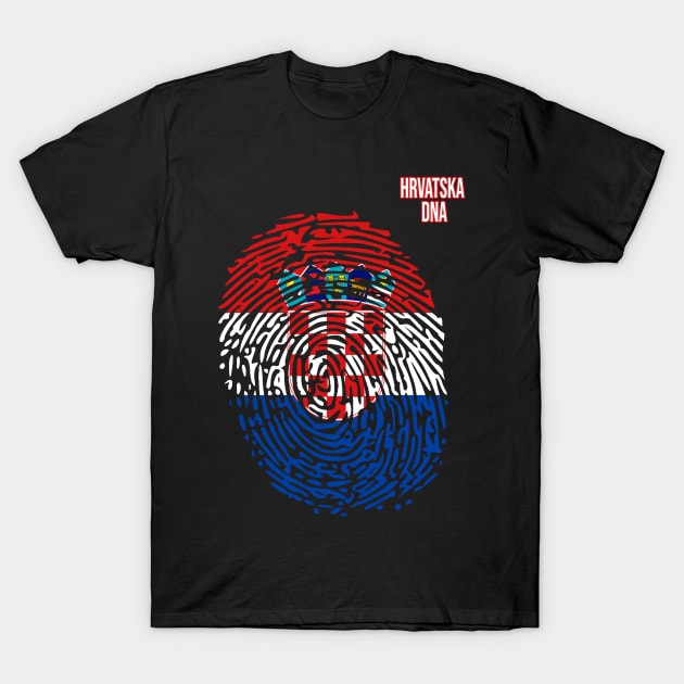 Hrvaska DNA. Hrvaska Flag. Croatia flag T-Shirt by Jakavonis